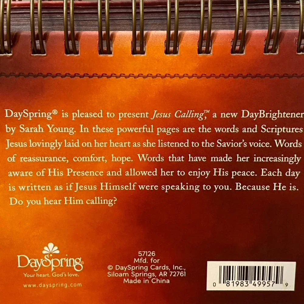 Dayspring ‘Jesus Calling’ by Sarah Young Daily Devotional Desk Flip Calendar